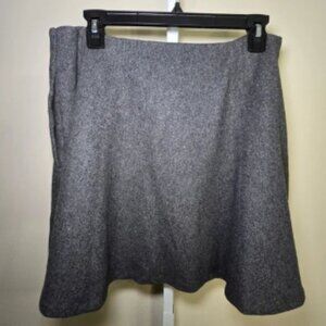 Theory Wool‎ Skirt A-Line Flared Gray Career Minimalist Ladies Size 10